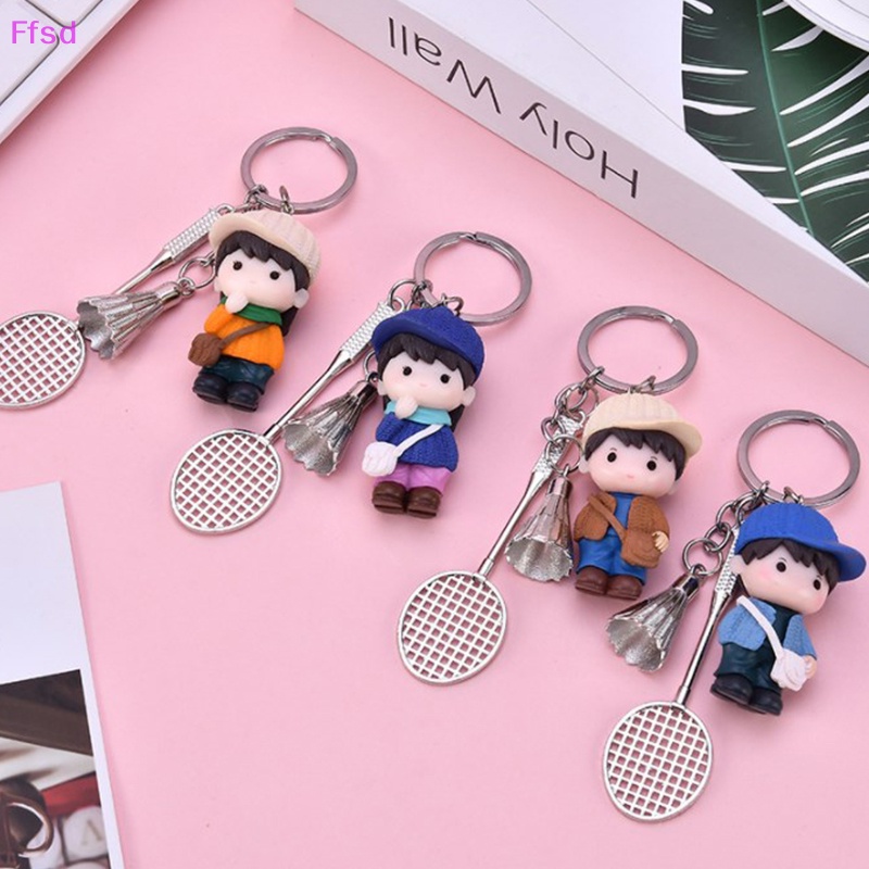 Luimo Móc Chìa Khóa mini Hình Quả Cầu Lông Sáng Tạo Dễ Thương