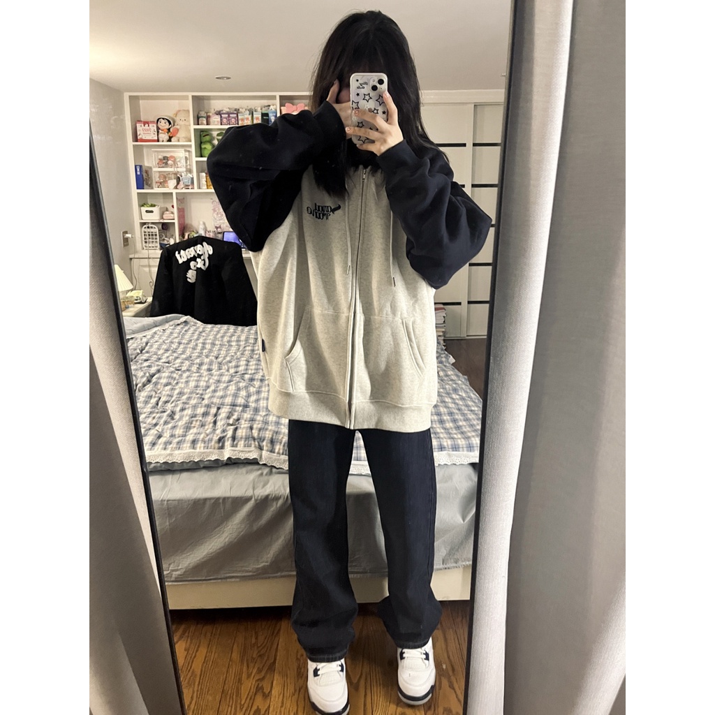 Áo Khoác Hoodie Phong Cách retro Mỹ Thời Trang Mùa Xuân Mới Cho Nữ