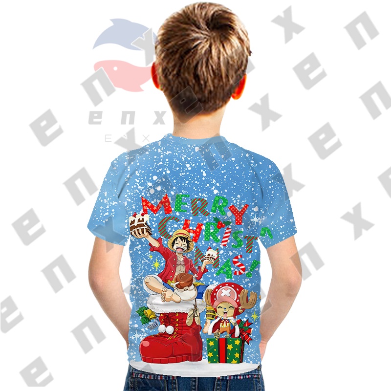 One Áo Thun Tay Ngắn In Hình Giáng Sinh 3d Thời Trang Nam Nữ