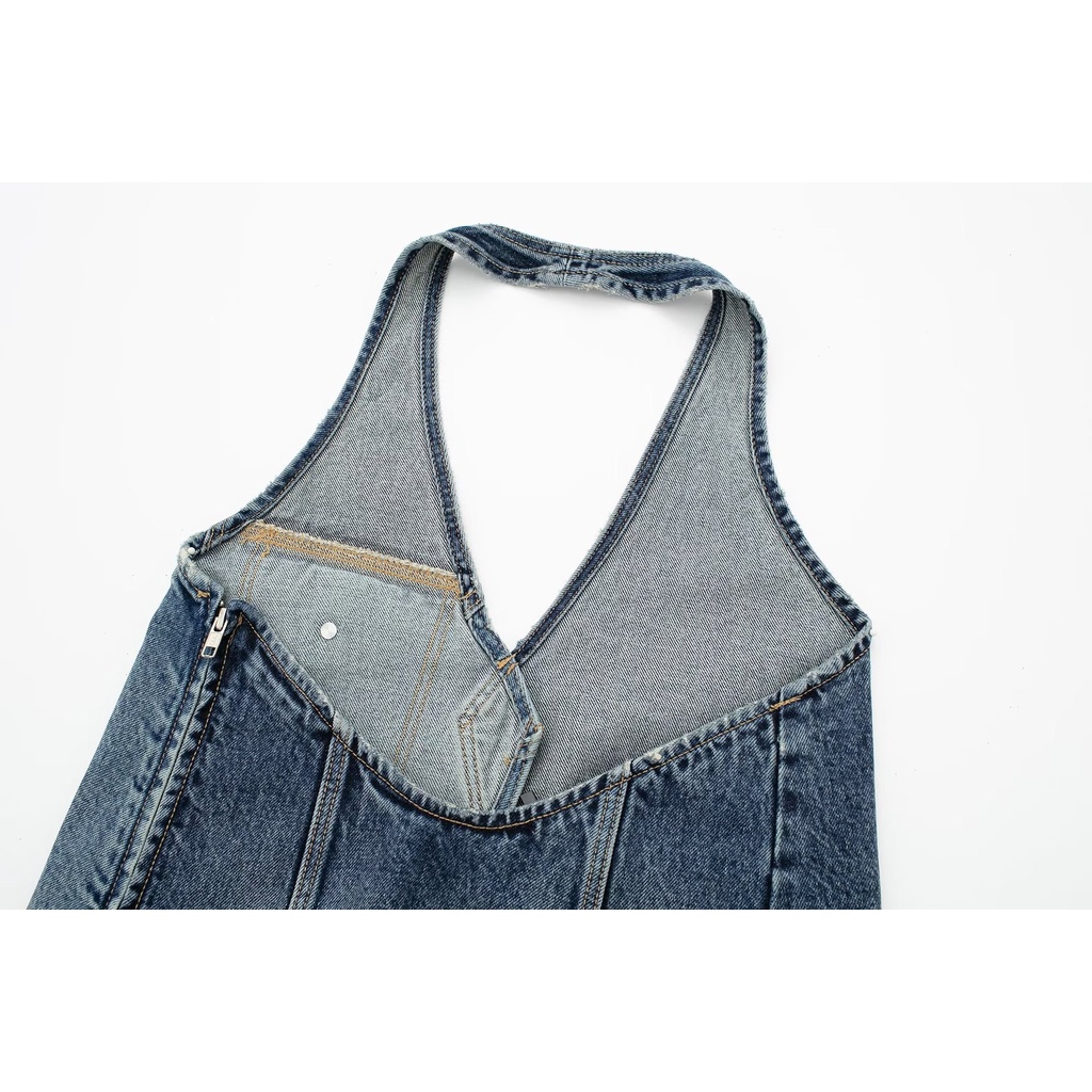 Áo vest Cao Bồi Giải Trí Không Đối Xứng Đa Năng 940102