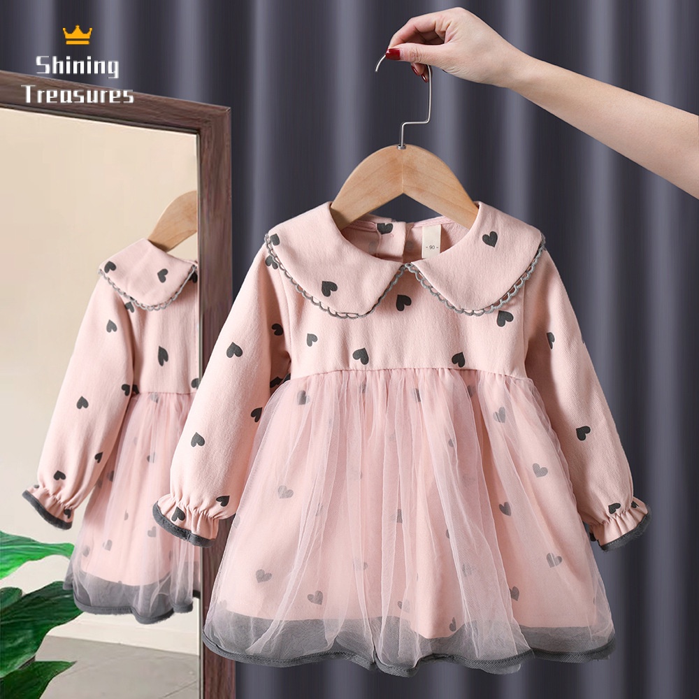 ShiningTreasures Váy Bé Gái váy váy trẻ em công chúa bé gái thời trang dễ thương đẹp 2023 NEW KLQ2391CQM 38Z230919