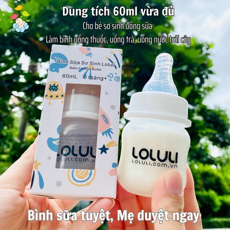 Bình sữa sơ sinh Loluli nhựa PP 60ml