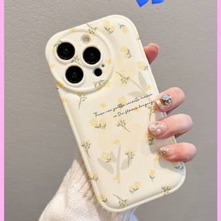 Ốp Điện Thoại Silicon Chống Rơi Họa Tiết Hoa Vàng Cho iphone 7 7plus 8 8plus xs xr 11 12 13 14 pro plus promax