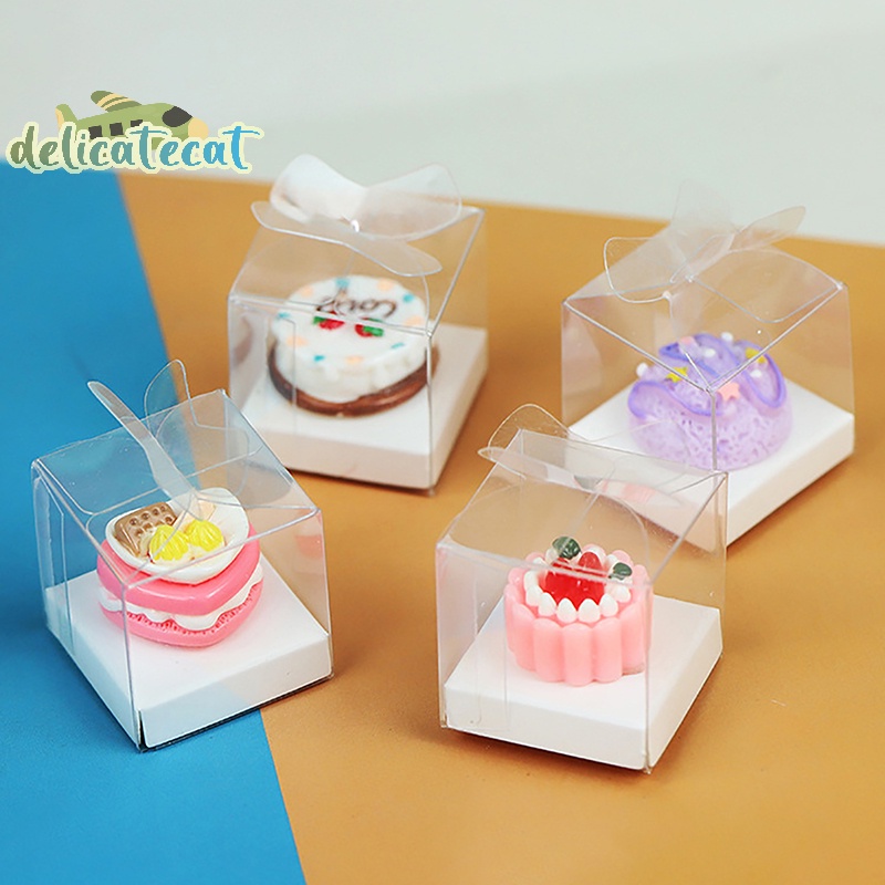 Bộ 2 Hộp Đựng Bánh Kem mini Trang Trí Nhà Búp Bê