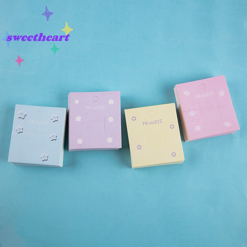 Set 50 Túi Nhựa Trưng Bày Kẹp Tóc 7 * 7cm Màu Xanh Dương / Hồng / Tím / Vàng Tiện Dụng