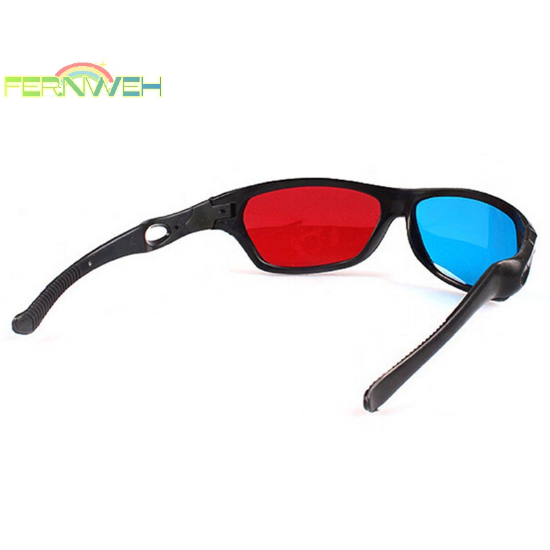 Kính 3d Gọng Màu Đỏ Xanh Lam Đen Cho Xem Phim dvd