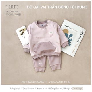 [Hrnee] Bộ nỉ trần bông cho bé.