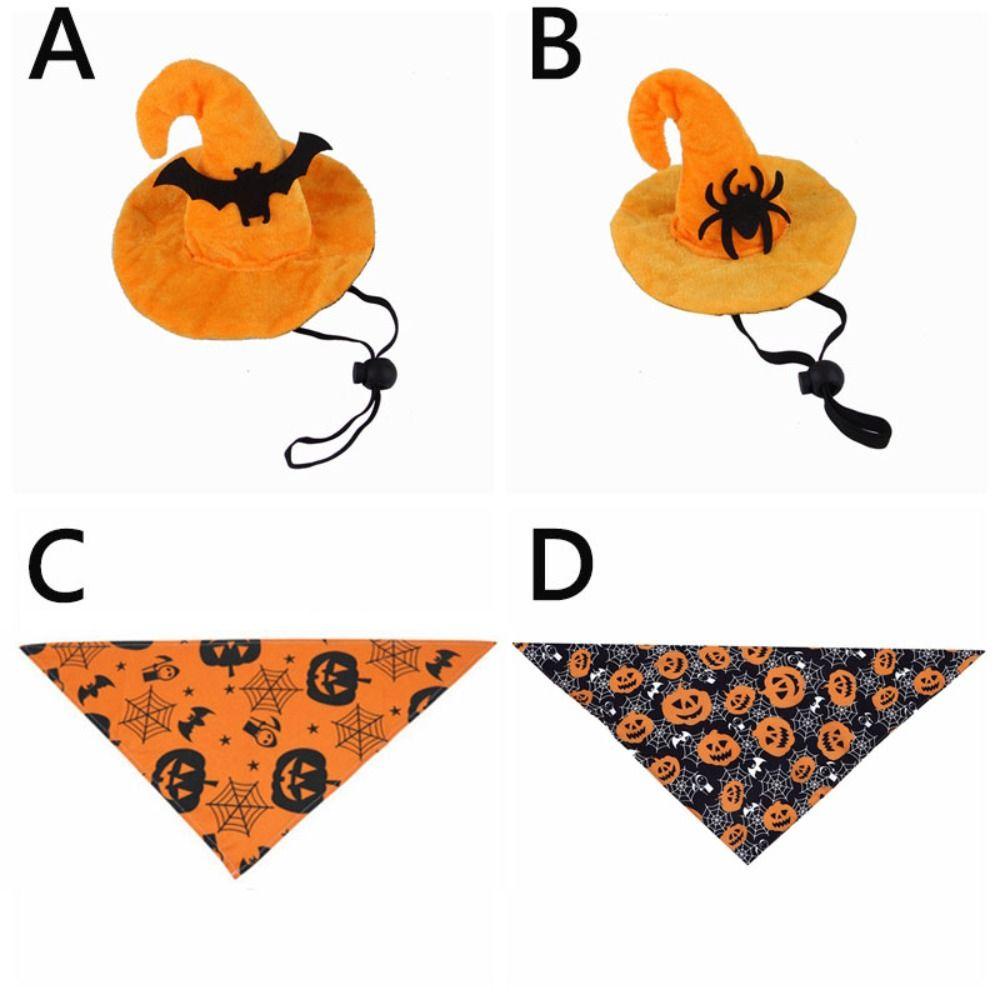 Bluevelvet Bộ Mũ Hóa Trang Phù Thủy Dơi / Nhện Bằng polyester Màu Vàng Vui Nhộn Có Thể Điều Chỉnh Cho Thú Cưng