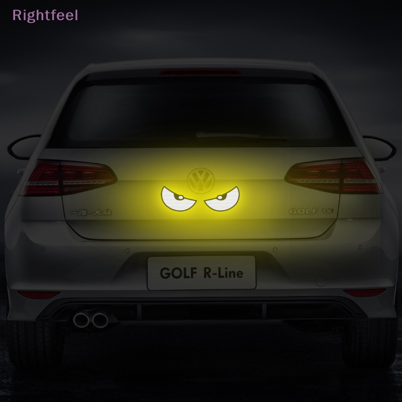 Rightfeel Miếng Dán Phản Quang Trang Trí Xe Hơi Chống Trầy Xước Hình Đôi Mắt Quái Vật Cá Tính Mới