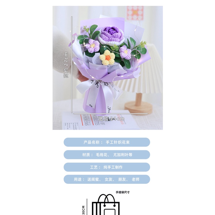 Bó Hoa Dệt Tay Quà Tặng Sinh Nhật / Lễ Tình Nhân