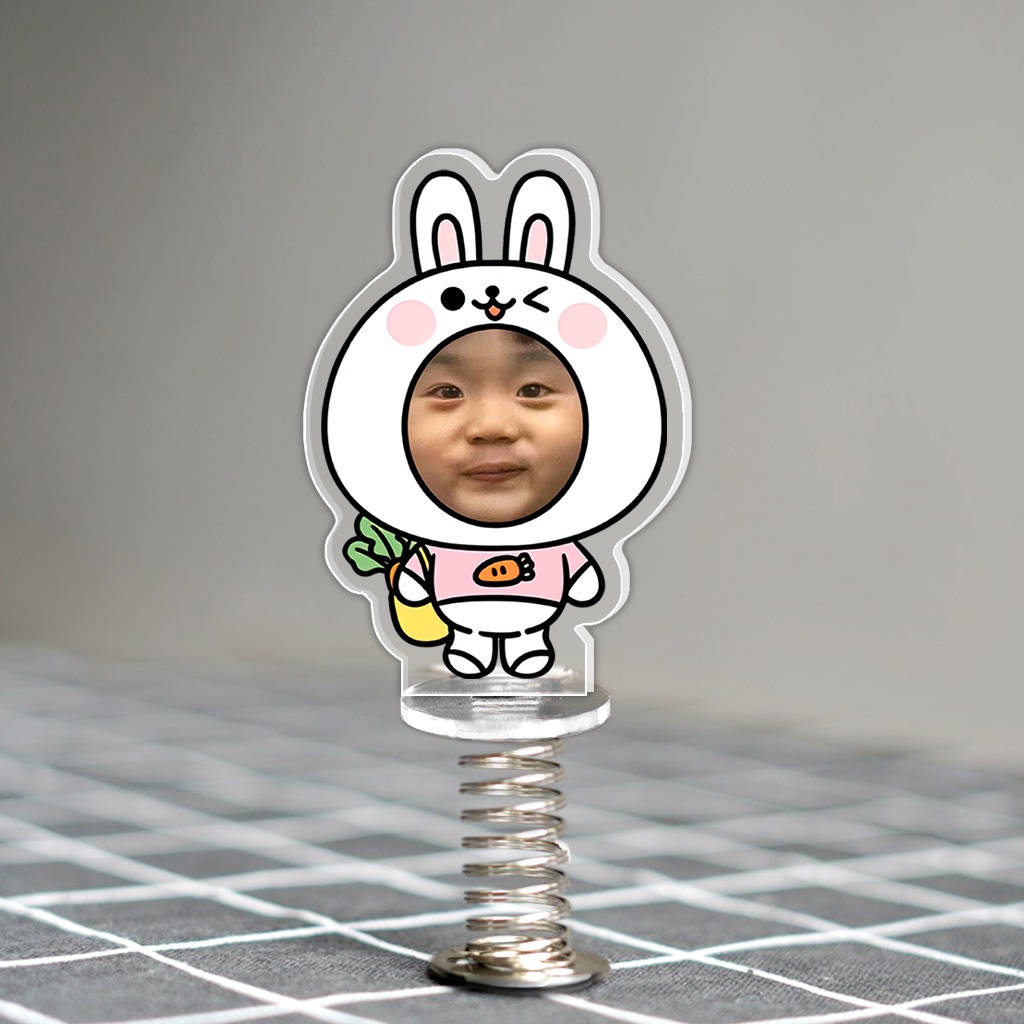 Standee lò xo lắc lư đáng yêu trong suốt đế dính trang trí in theo yêu cầu chibi