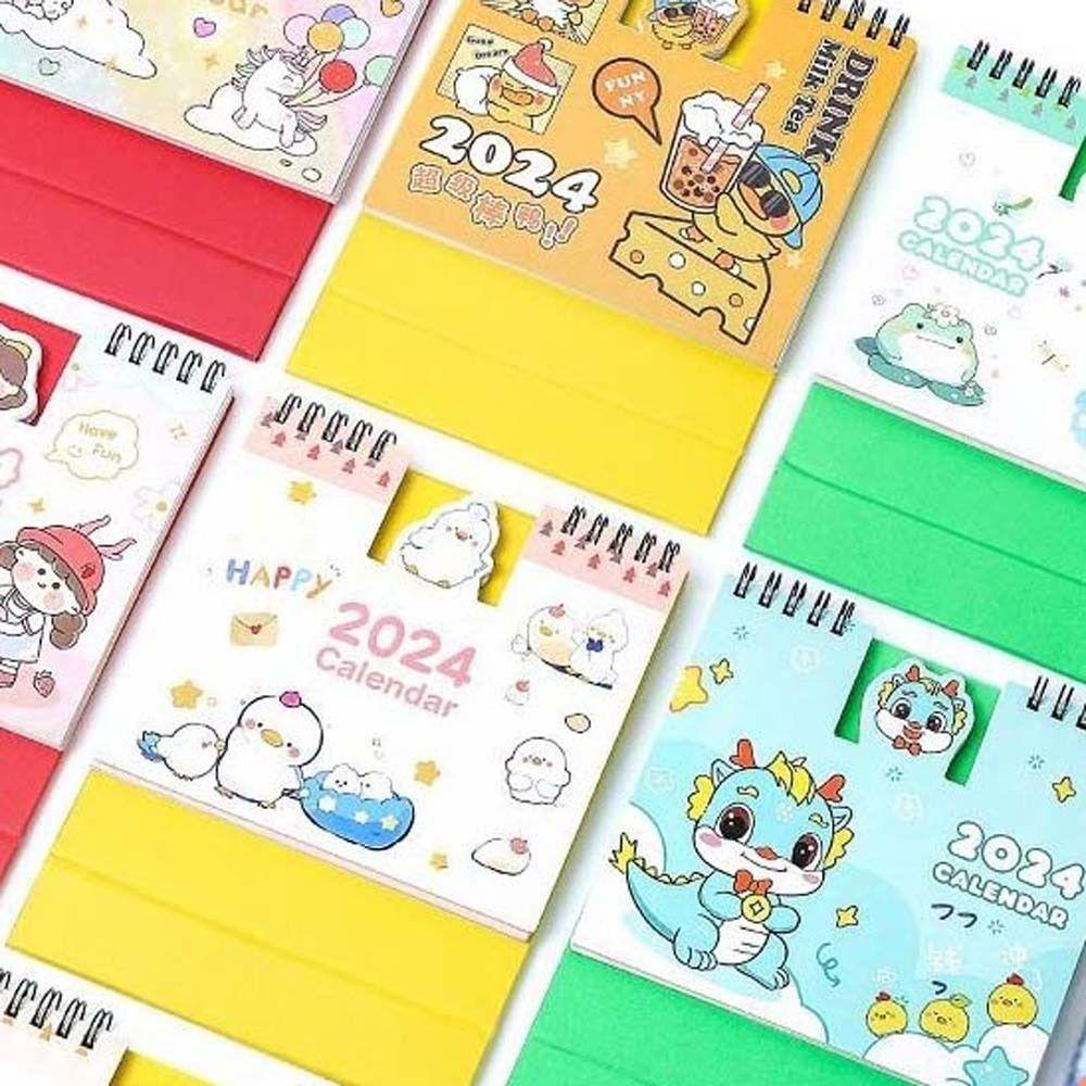 Lịch Để Bàn 2024 Họa Tiết Hoạt Hình doraemon Dễ Thương Dùng Làm Quà Tặng Cho Học Sinh / Văn Phòng