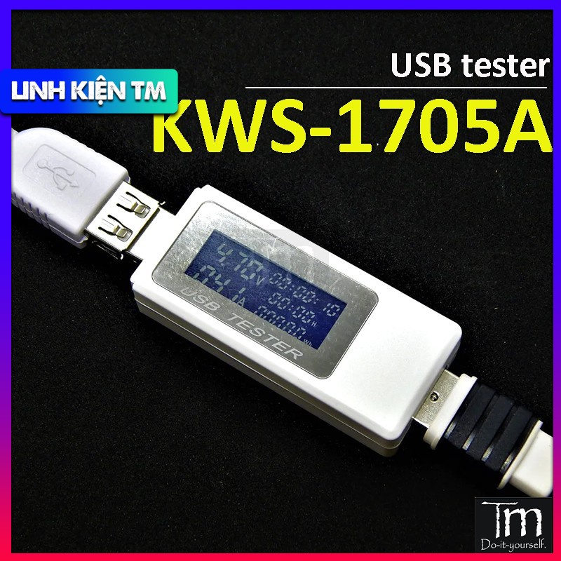 USB Tester Đo Dòng Áp KWS-1705A Có Hẹn Giờ