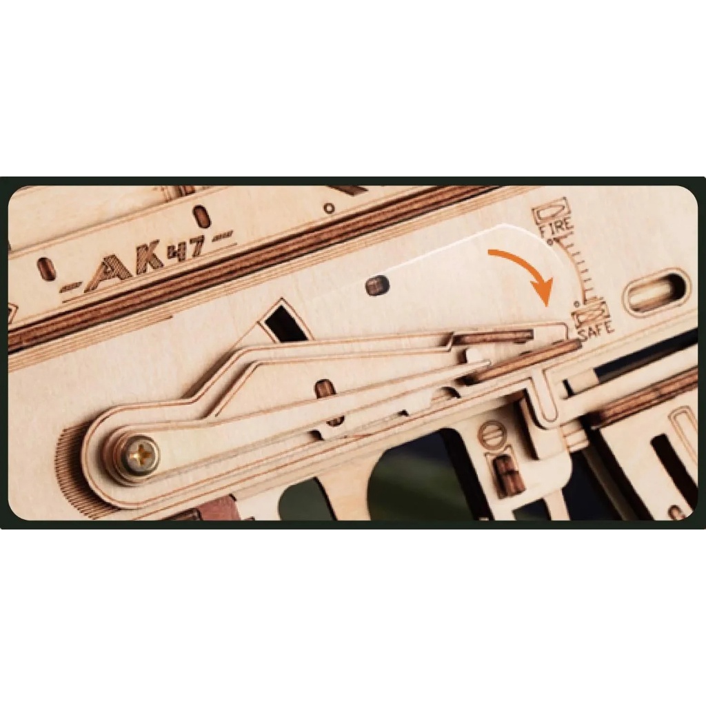 Mô Hình Đồ Chơi Lắp Ráp Gỗ 3D: Súng Trường AK-47