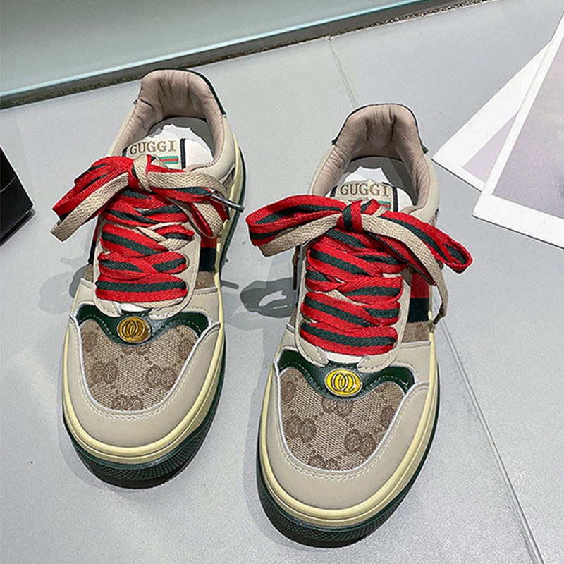 Giày Thể Thao Đế Bằng Phong Cách gucci Thời Trang Mùa Thu Cho Nữ