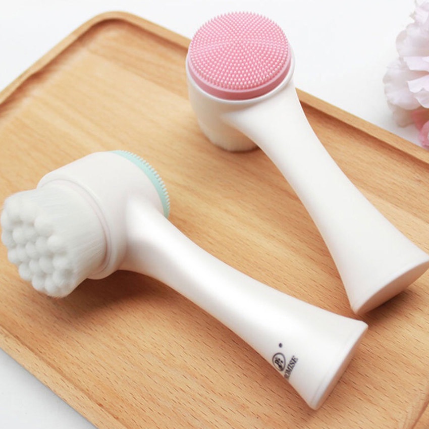 Cọ Rửa Mặt 3d Hai Mặt Làm Sạch Sâu Lỗ Chân Lông Chất Liệu silica Gel