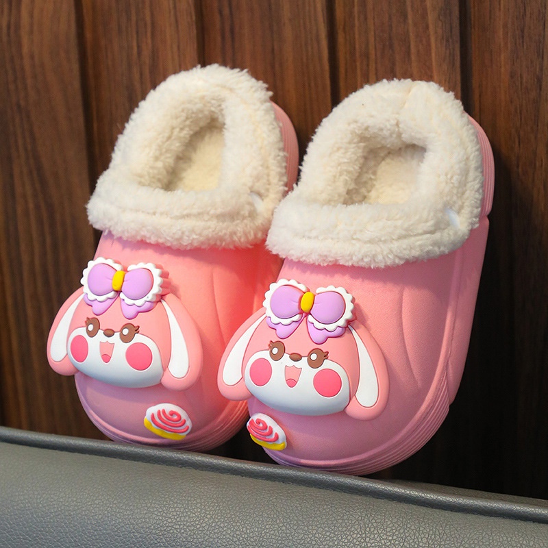 Ya Dép cotton Nhung Dày Dặn Giữ Ấm Chống Thấm Nước Cho Bé Trai mop