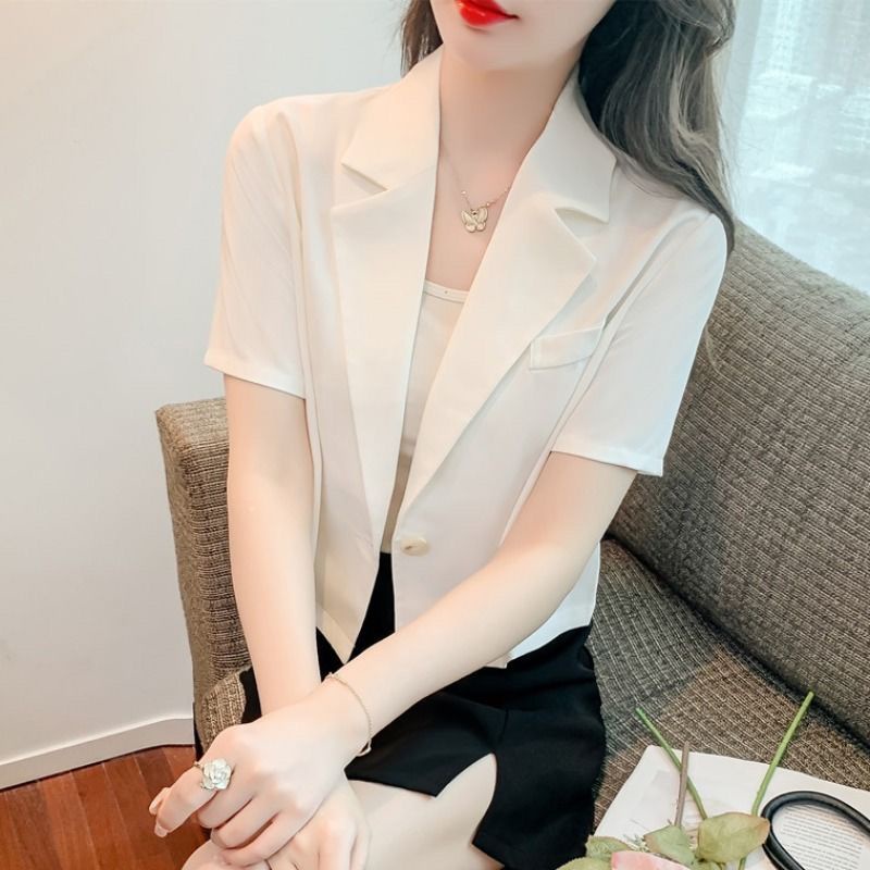 Blazer Bolero Tay Ngắn Ren, Áo Shrug Phối Đồ Cho Nữ