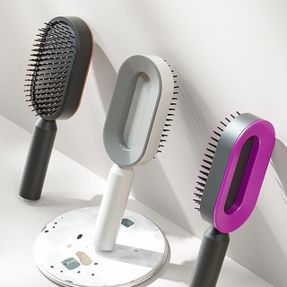 Lược gỡ rối có đệm hơi massage da đầu thoải mái sung sướng, Lược chải tóc gỡ rối massage đầu, Lược tạo kiểu tóc uốn tóc chuyên nghiệp
