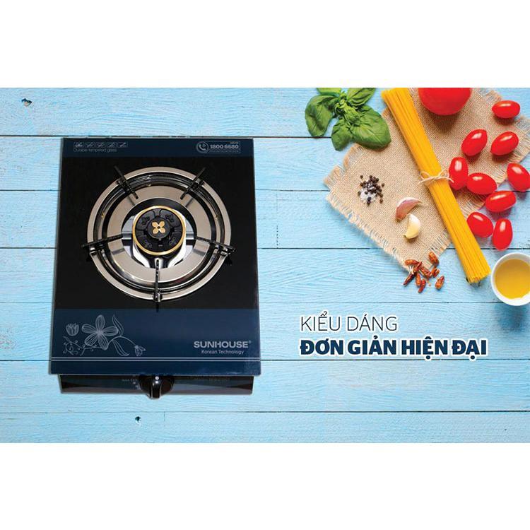 Bếp Gas Dương Đơn Mặt Kính Sunhouse SHB212KT - Hàng chính hãng
