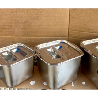 BỘ KHAY VUÔNG INOX NẮP KHUYẾT [Giá hủy diệt] [Có sẵn] [Ảnh thật]