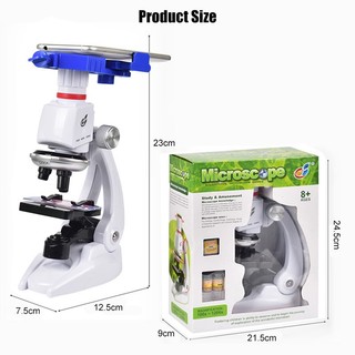 100X 400X 1200X MAGNIFICATION BASIC MICROSCOPE SCIENCE DISCOVERY EDUCATIONAL LEARNING STEM ADVANCE TOYS FOR CHILDREN