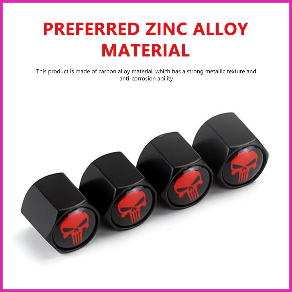 4 Nắp Van Bánh Xe Đạp, Xe Máy, Xe Oto, Bằng Kim Loại Mới