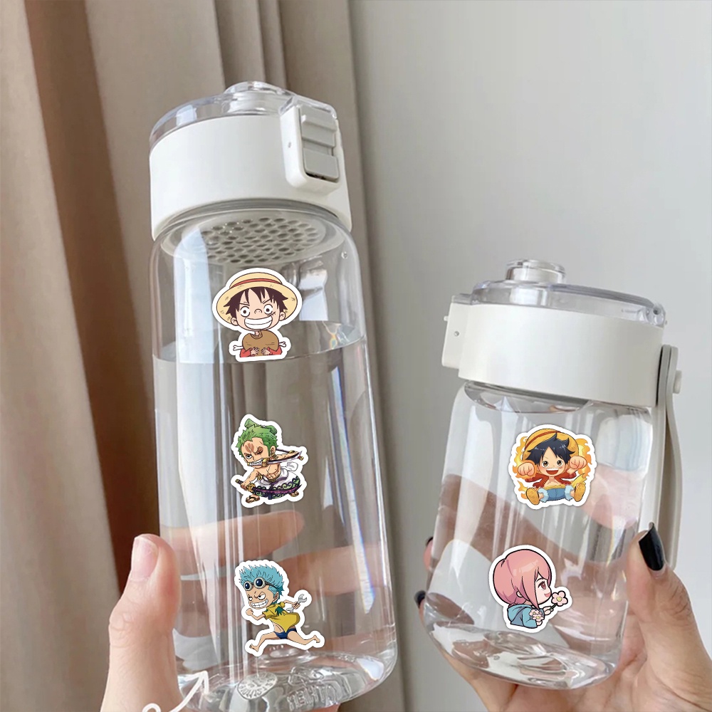 100 Miếng Dán Hoạt Hình One piece Trang Trí Mũ Bảo Hiểm / Bút Chì