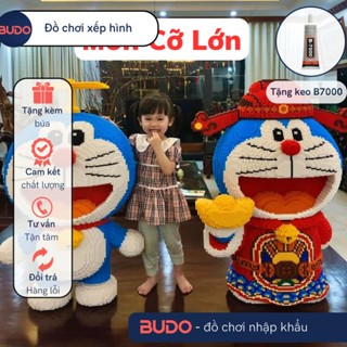[ TẶNG BÚA + KEO ] Siêu to 100cm Đồ Chơi Lắp Ráp Mô Hình Doraemon Doremon Thần Tài Cỡ Lớn 1m 100cm, 1m
