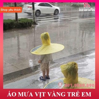 Áo mưa con vịt, ao mưa trẻ em, áo mưa ngộ nghĩnh, áo mưa dễ thương,