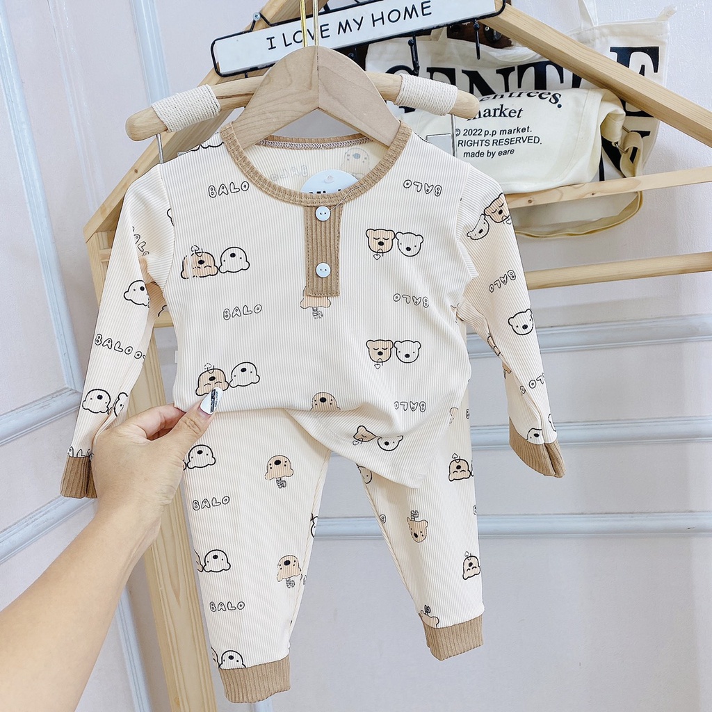 6-16KG BỘ TĂM DÀI TAY CỔ TRỤ NHIỀU HÌNH ĐÁNG YÊU CHO BÉ