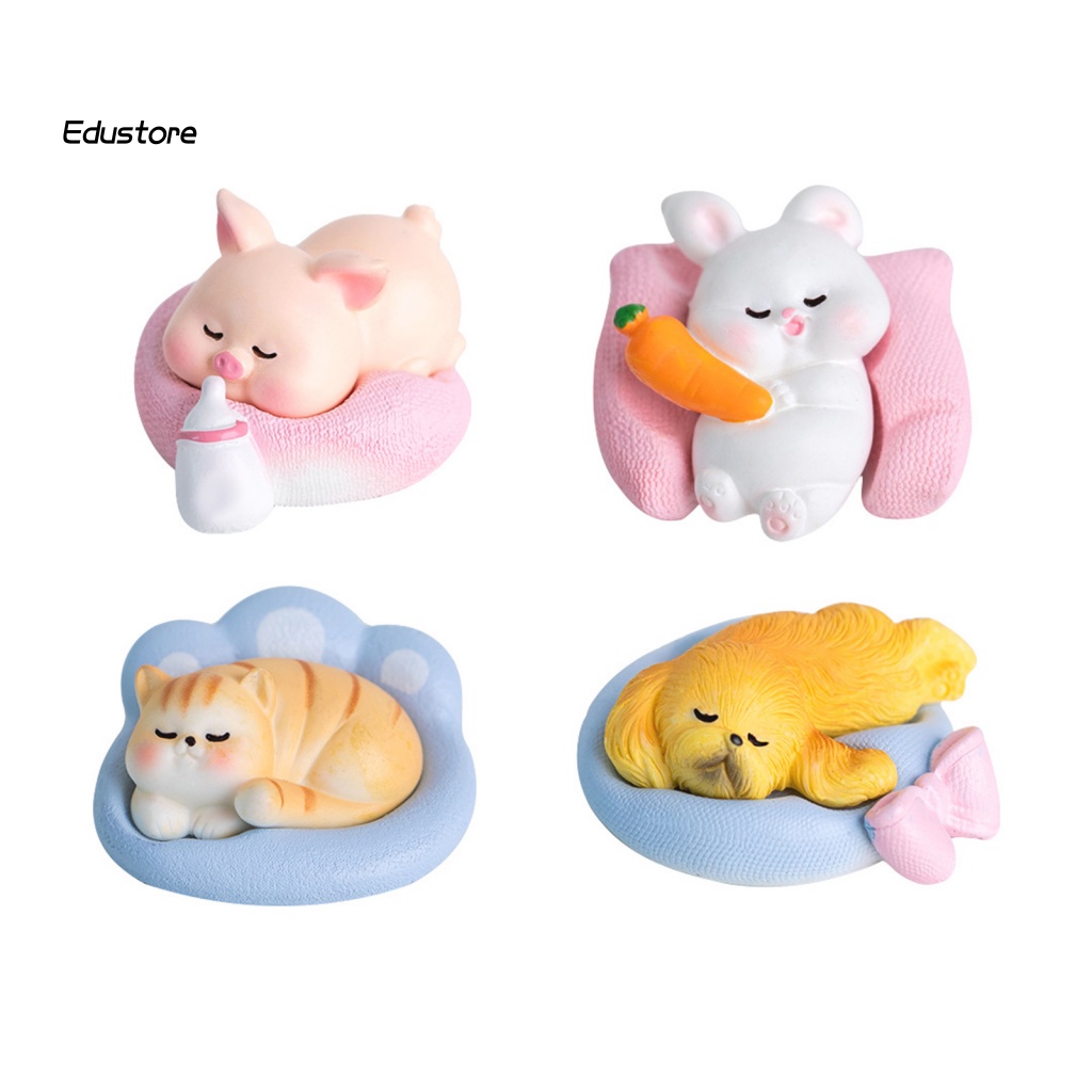 Đồ Trang Trí Ngủ resin Chống Phai Màu Hình Động Vật Dễ Thương Cho Xe Hơi Chó Mèo Heo Thỏ Lý Tưởng