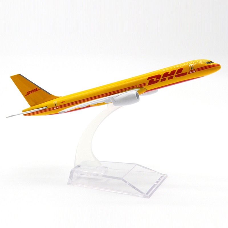 Mô hình máy bay vận chuyển DHL Airlines Boeing 757 B757 bằng kim loại 16CM