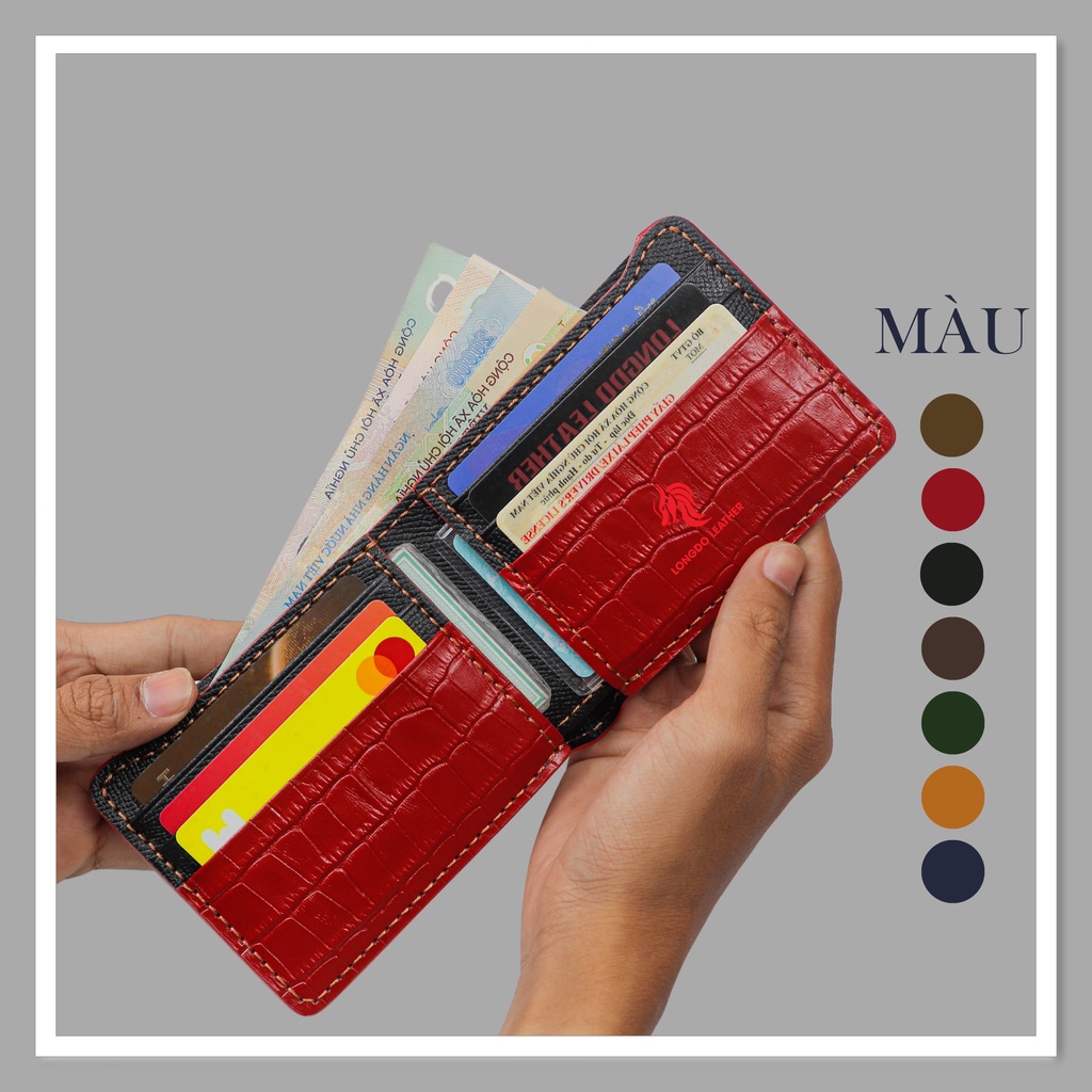 Ví da cao cấp bảo hành 5 năm thương hiệu Longdo Leather - B13