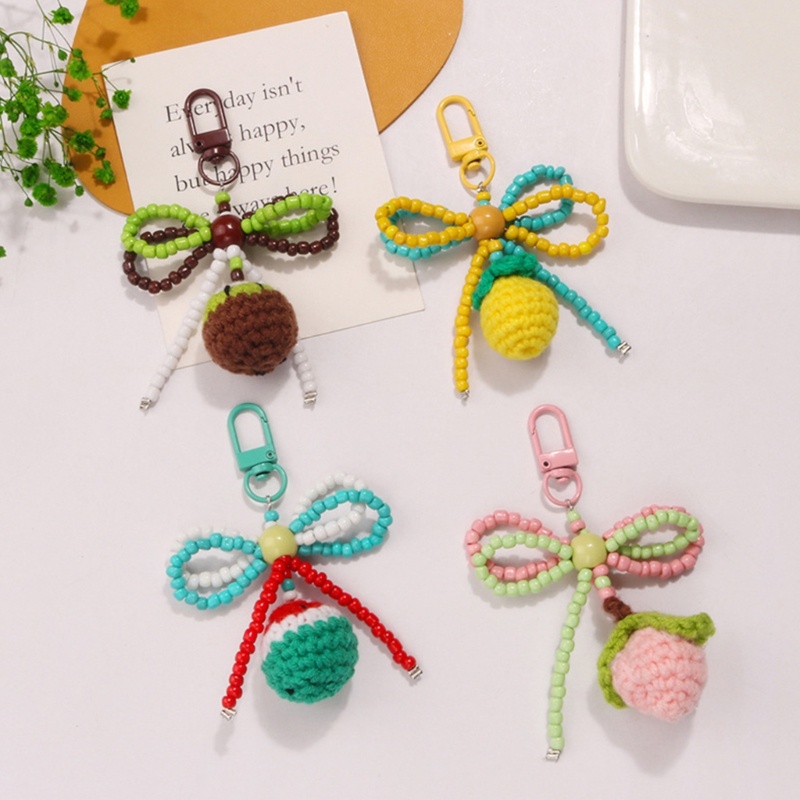 Omg Móc Khóa / Điện Thoại / Túi Xách Tai Nghe Trang Trí Hạt Cườm Thắt Nơ Thủ Công