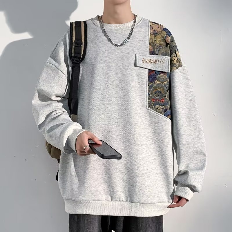 Senma Áo Khoác cotton Phong Cách Đường Phố Mỹ Mùa Xuân Thu Mới Cho Nam