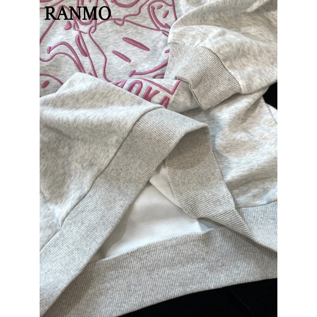 RANMO Áo Khoác hoodie áo khoác nữ zip hoodie Durable Phong cách trendy Korean WWY2393GP5 40Z231007