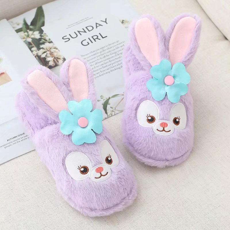 DISNEY Dép Bông Đi Trong Nhà Hình Chuột mickey / Vịt donald / Gấu Pooh / Chuột mickey Dễ Thương Cho Bé Gái