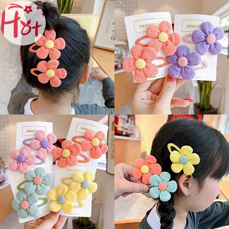 Set 2 Món Đồ Gồm Áo Thun Và Quần Short Dễ Thương Cho Bé#39; S Kẹp Tóc Hoa Vải Dễ Thương Cá Tính Cho Bé Gái vn