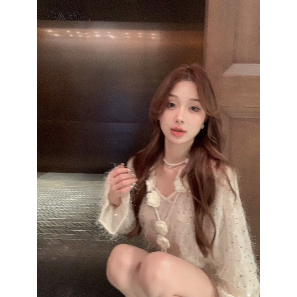 DAODIE Áo Sơ Mi áo sơ mi nữ áo kiểu hàn quốc độc đáo chic phong cách may đo WCS2300CGZ 41Z231008