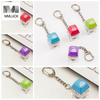 Móc khóa MMULCK hình nút bàn phím cơ có đèn led xinh xắn
