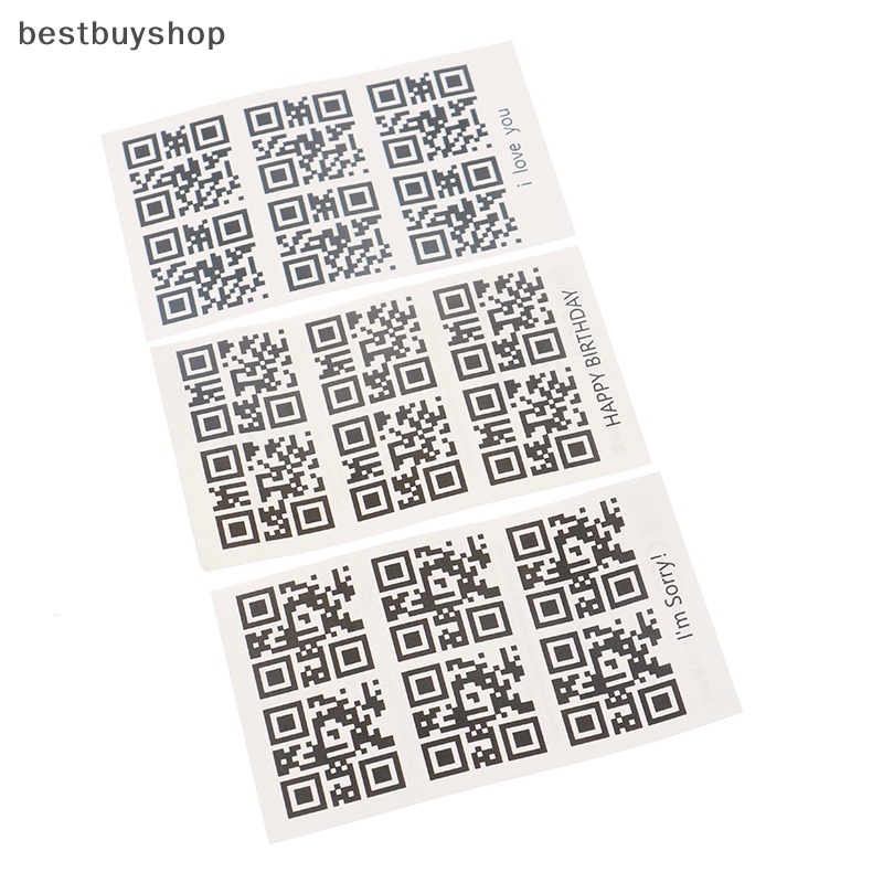 Hình Xăm Dán Tạm Thời Họa Tiết qr Sáng Tạo Chống Thấm Nước Mới