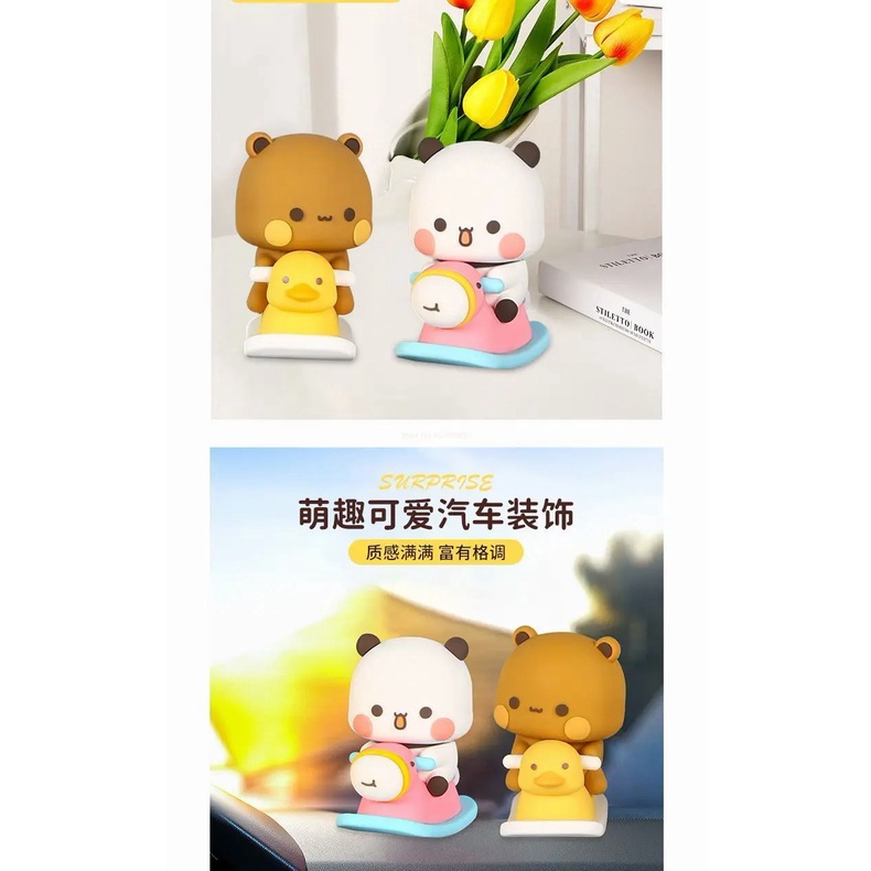 Yier and Bubbu mitao Đồ trang trí Gấu Trúc Đồ Chơi Đáng Yêu