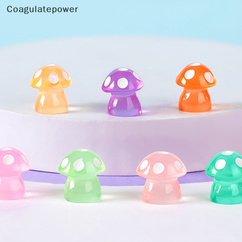 Bộ 10 Tượng Nấm Phát Sáng Nhiều Màu Trang Trí Sân Vườn