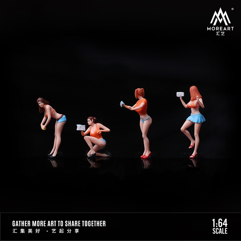 Moreart Bộ Mô Hình Cô Gái Rửa Xe Tỉ Lệ 1: 64