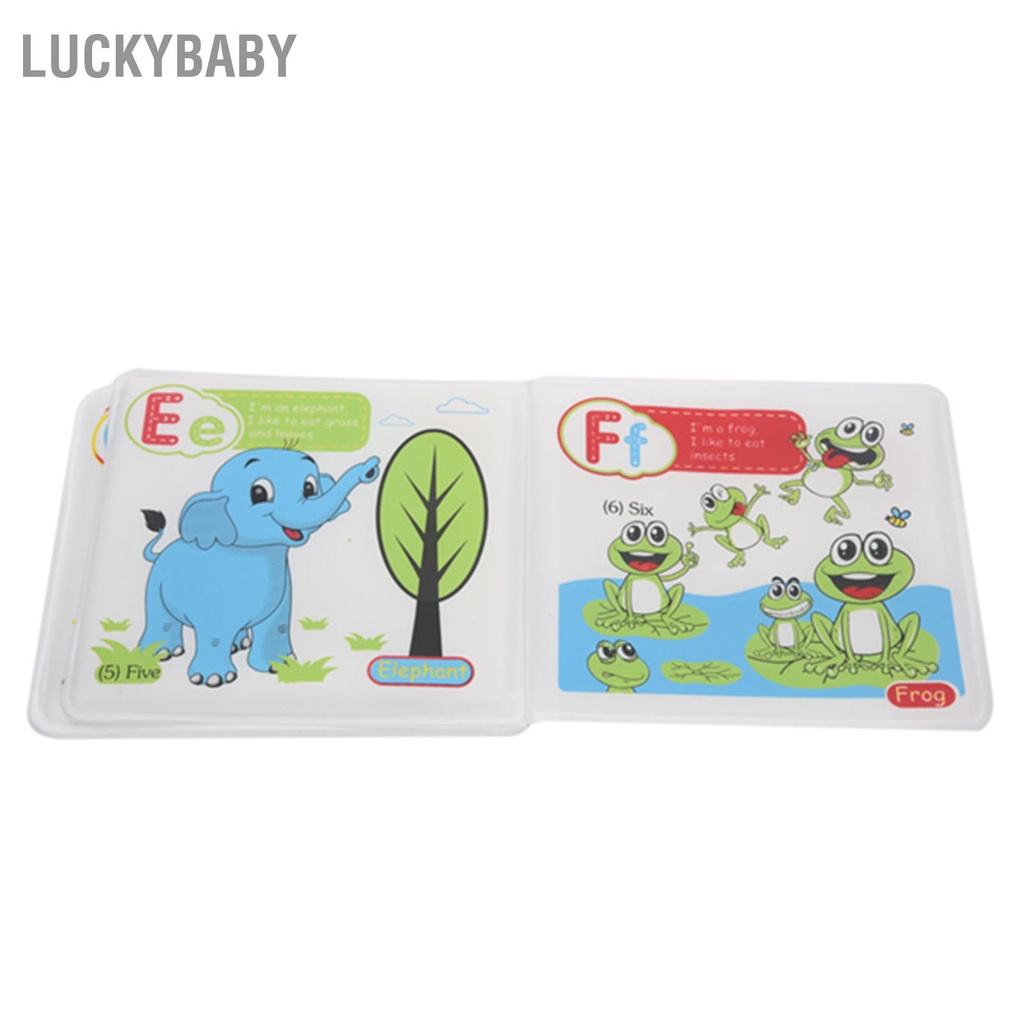 LUCKYBABY Sách chống thấm nước cho bé tắm Đồ chơi bơi trong phòng giáo dục sớm trẻ em