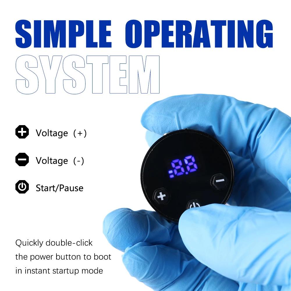 Mới Bộ Nguồn Máy Xăm Không Dây wx-6 Giao Diện rca / dc 1300mah