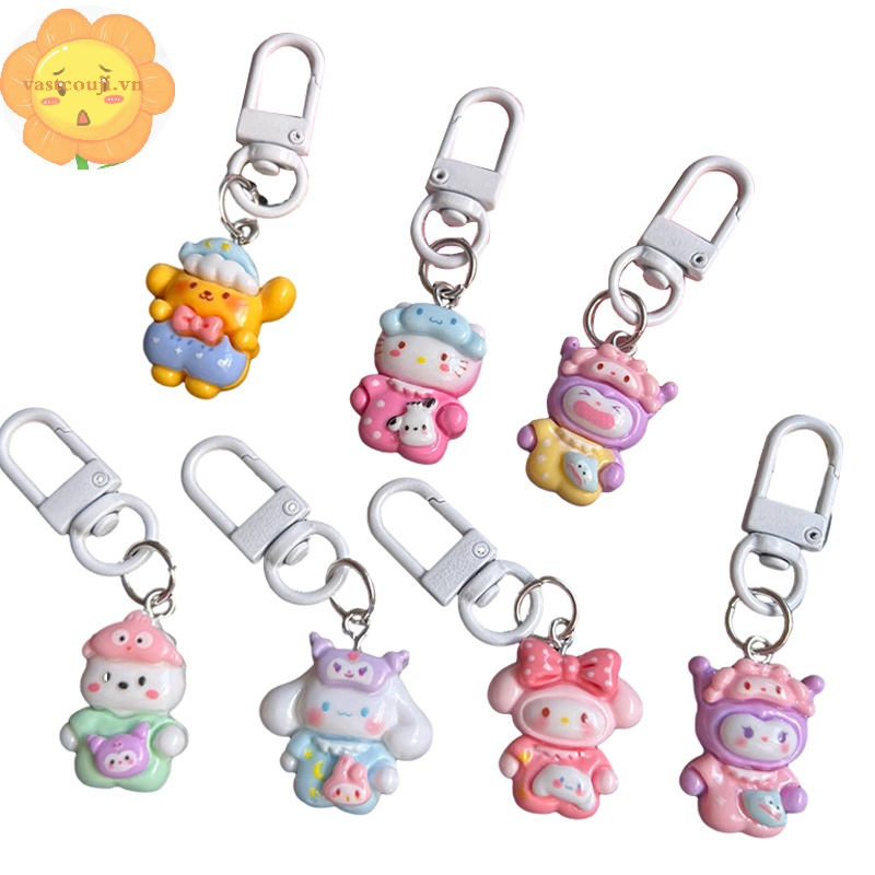 SANRIO Vastji Móc Khóa Hình Mèo kitty / melody / kuromi / melody Dễ Thương Trang Trí Ba Lô / Túi Xách / Xe Hơi vn