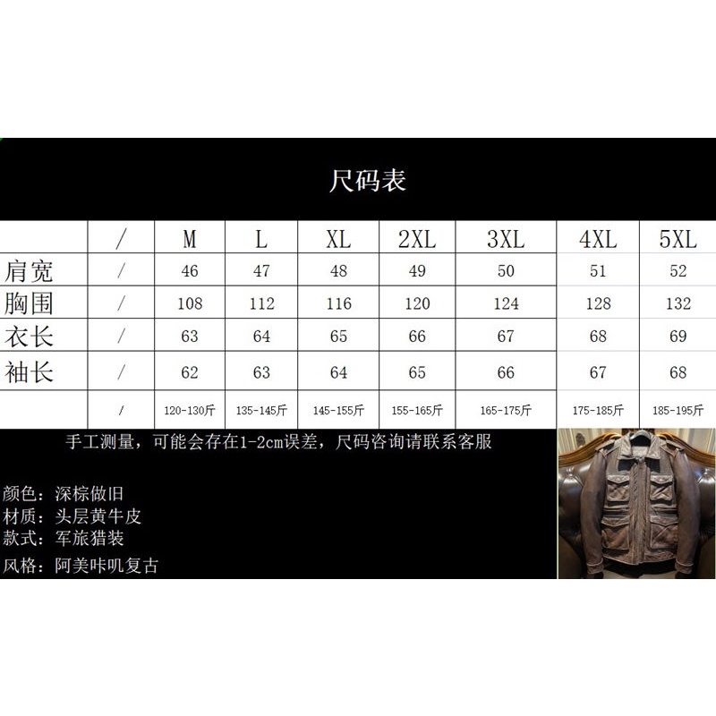 Giao Hàng Có Sẵn Mới m65 Áo Khoác Da Nhiều Túi Phong Cách retro Thường Ngày Cho Nam Đi Săn