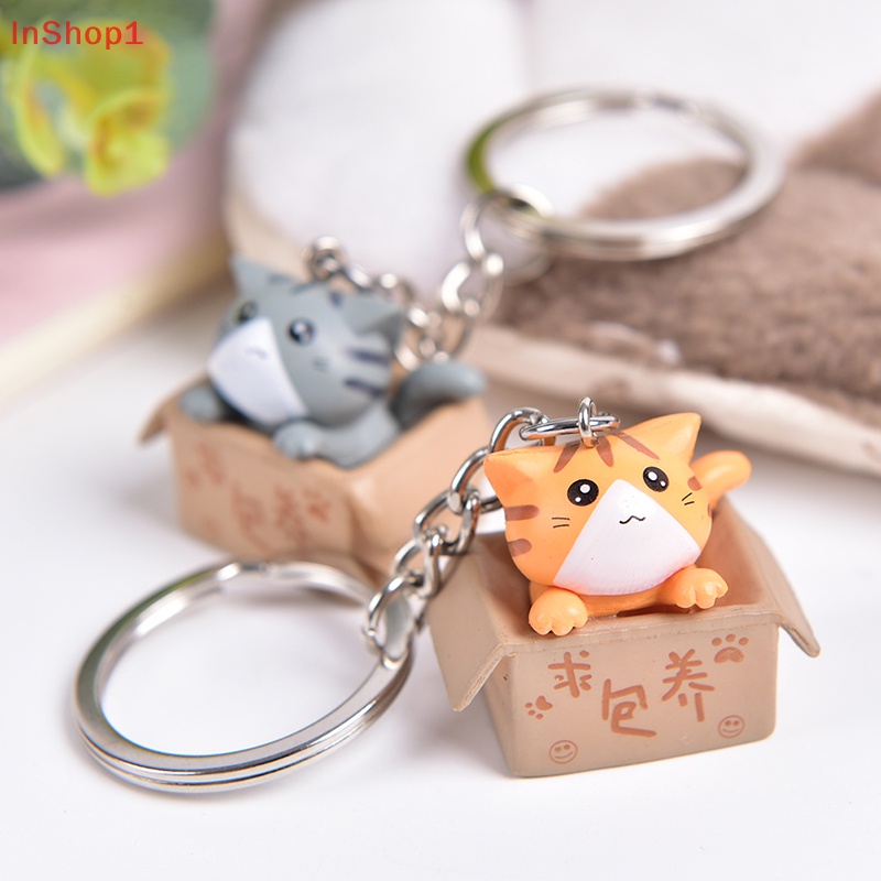 Móc Khóa Trang Trí Hình Mèo Hoạt Hình Đáng Yêu